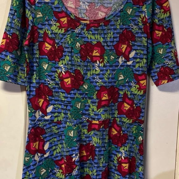 LuLaRoe ~ Women’s ~ Dress ~ Large ~ Long ~ Floral ~ Blue & Red - Picture 1 of 16